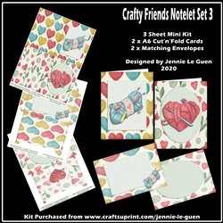 Crafty Friends Notelet Set 3