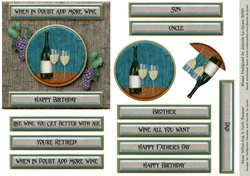Stop Wine - ing! 5 inch Card Topper