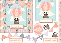 Pandas First Birthday 6 Inch Topper