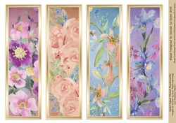 Gold Edged Floral Bookmarks