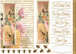 Flowers and Bees 5x7 Topper
