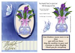 Blue Butterfly Thank You