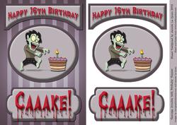 Teenage Zombie 16th Birthday Topper