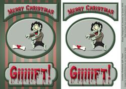 Zombie Christmas Gift Topper