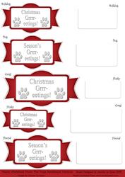 Merry Christmas from the Dogs Sentiment Options