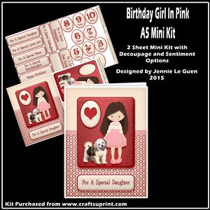Birthday Girl in Pink A5 Mini Kit