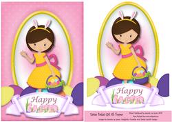 Easter Basket Girl A5 Topper