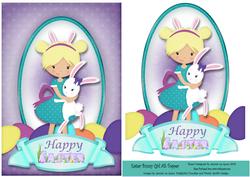 Easter Bunny Girl A5 Topper