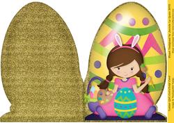 Easter Girl Cut'n'fold Card