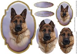 German Shepherd Topper and Tag