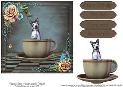 Teacup Pup (husky) 7 Inch Topper