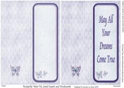 Butterfly Mini Dl Over the Edge Insert & Bookmark