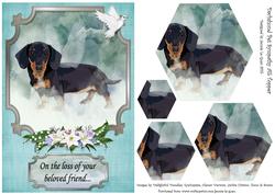 Dachshund Pet Sympathy A5 Topper