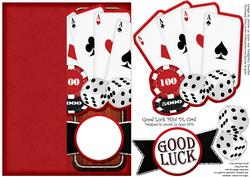 Good Luck! Mini Dl Cut'n'fold Over the Edge Card