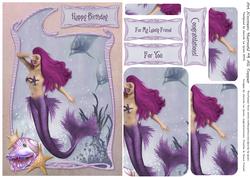 Art Nouveau Mermaid #4 A5 Topper