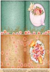 Glittery Florals A6 CutnFold Duo