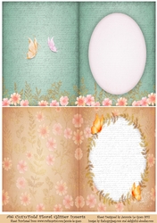 Glittery Florals A6 CutnFold Inserts