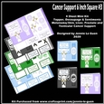 Cancer Support 6 Inch Square Toppers set 3