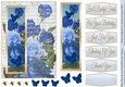 Blue Flowers and Butterflies 5x7 Topper