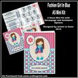 Fashion Girl in Blue A5 Mini Kit