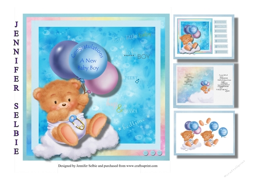 Baby Bear with Balloons