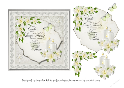 Candles and Lilies Sympathy Card