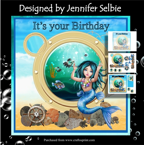 Under the sea Blue Mermaid for ages 5-9