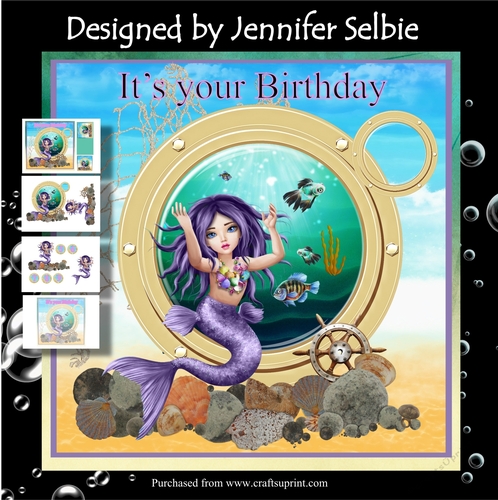 Under the sea Purple Mermaid for ages 5-9