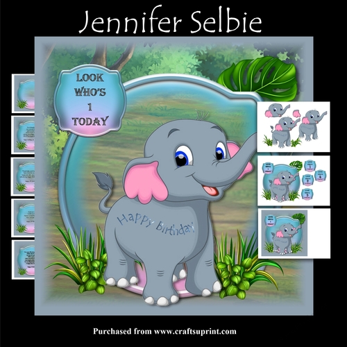 Birthday Elephant for ages 1-4
