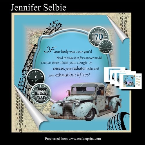 Funny Blue Rust Card