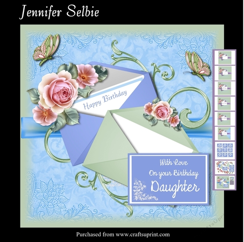 Green and Blue Birthday Envelopes