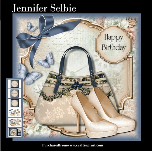 Cream and Blue, Bag and Shoes