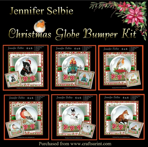 Christmas Globe Bumer Kit card size 6 x 6