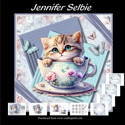 Cute kitten in a teacup No.1