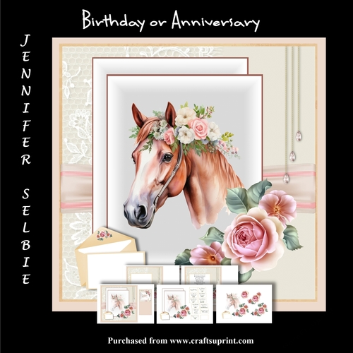 Stunning horse with flowers