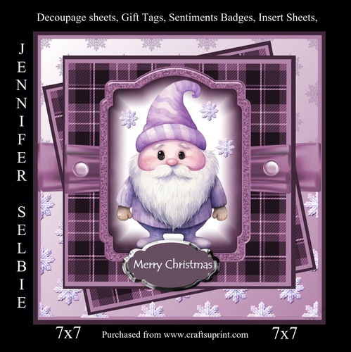 Christmas gnome in Purple
