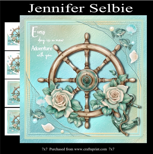 Ships Wheel Anniversary Card for Husband or Wife