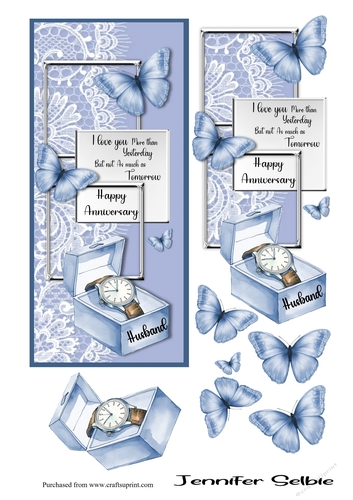 Husband Anniversary Card with Watch