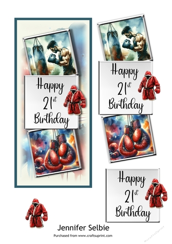 21st Boxing Theme Topper