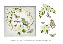 Butterflies and Lilies Sympathy Card