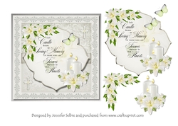 Candles and Lilies Sympathy Card