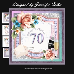 70th Birthday card for a female