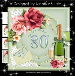 80th Birthday card Female