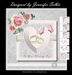 Wedding Day / Happy Anniversary with Wedding Rings