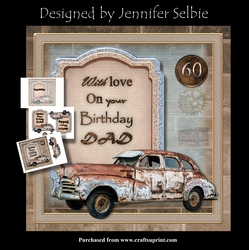 Rust Car Birthday Card No.1