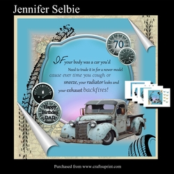 Funny Blue Rust Card