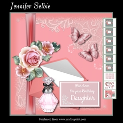 Salmon Pink Envelope and Flowers