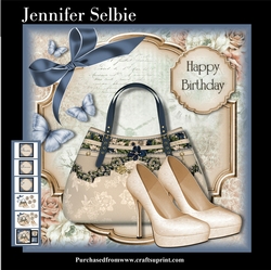 Cream and Blue, Bag and Shoes