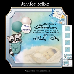 New Baby Boy with Raccoon