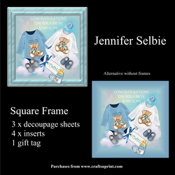 Twin Boys in square frame - Request